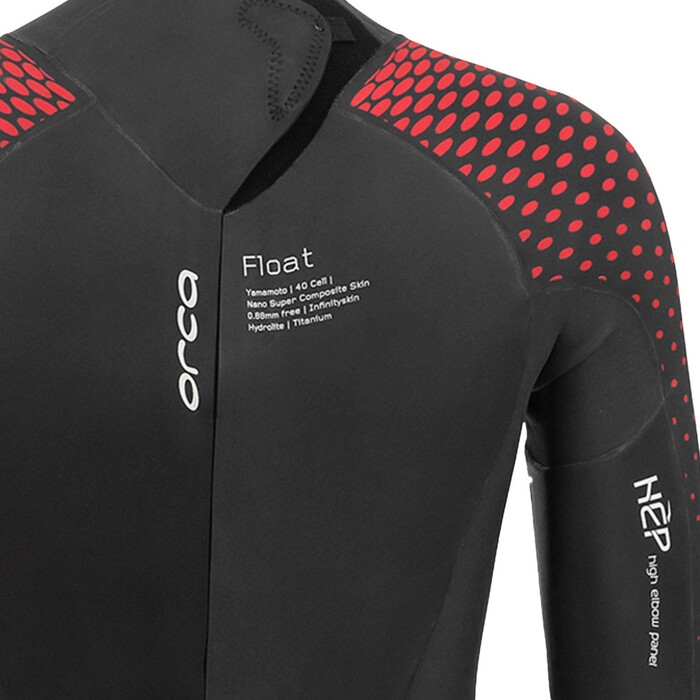 2024 Orca Hombres Apex Float Back Zip Triatln Neopreno MN13 - Red Buoyancy